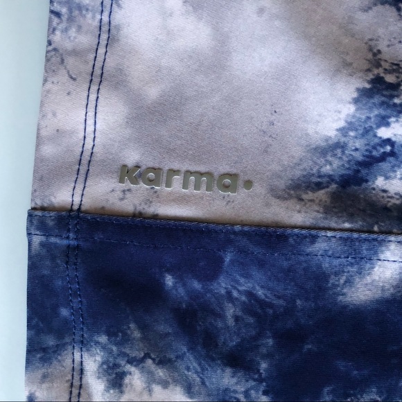 Karma Athletic Tank Top Blue Purple Small Workout - Picture 4 of 8